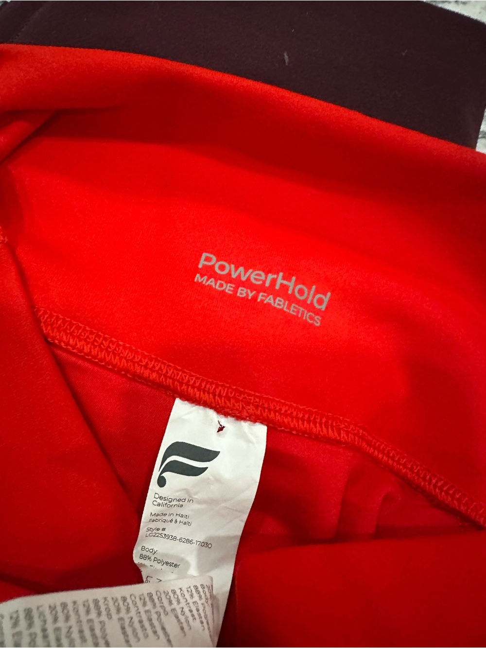 FABLETICS Power Hold Legging Leggings Set - Red, Burgundy, Teal - Picture 2 of 5